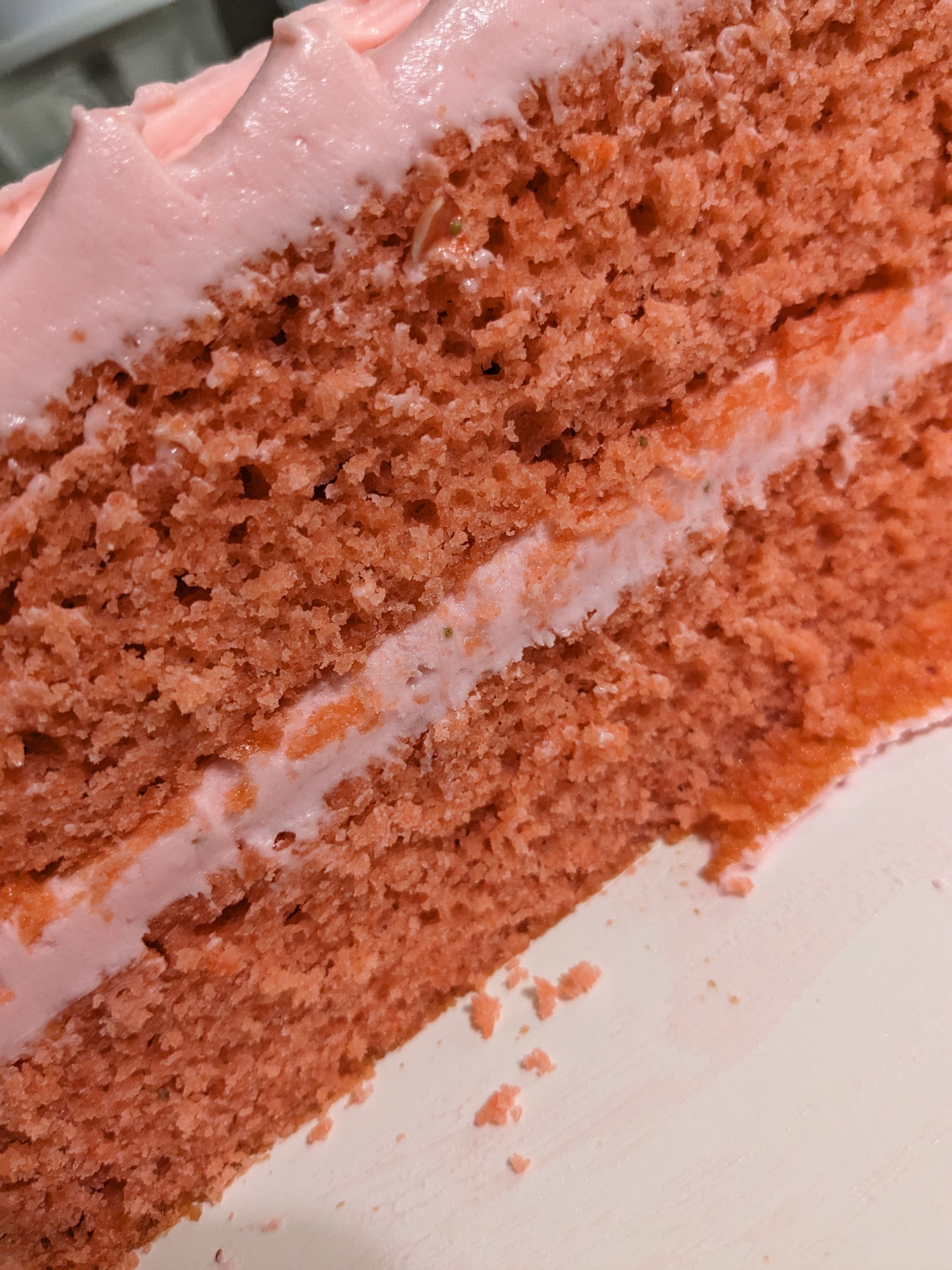 Strawberry Cake With Strawberry Cream Cheese Frosting 
