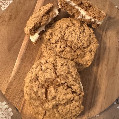 Sourdough Oatmeal Cream Pie Sandwich