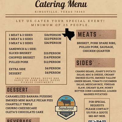 Custom Catering Minimum 25 People