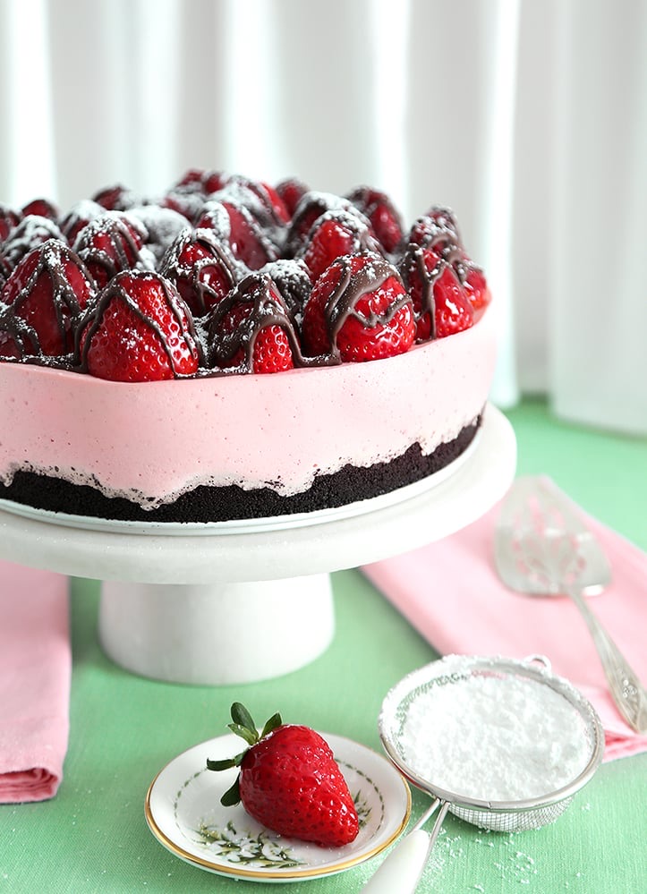 Chocolate Covered Strawberry Cheesecake