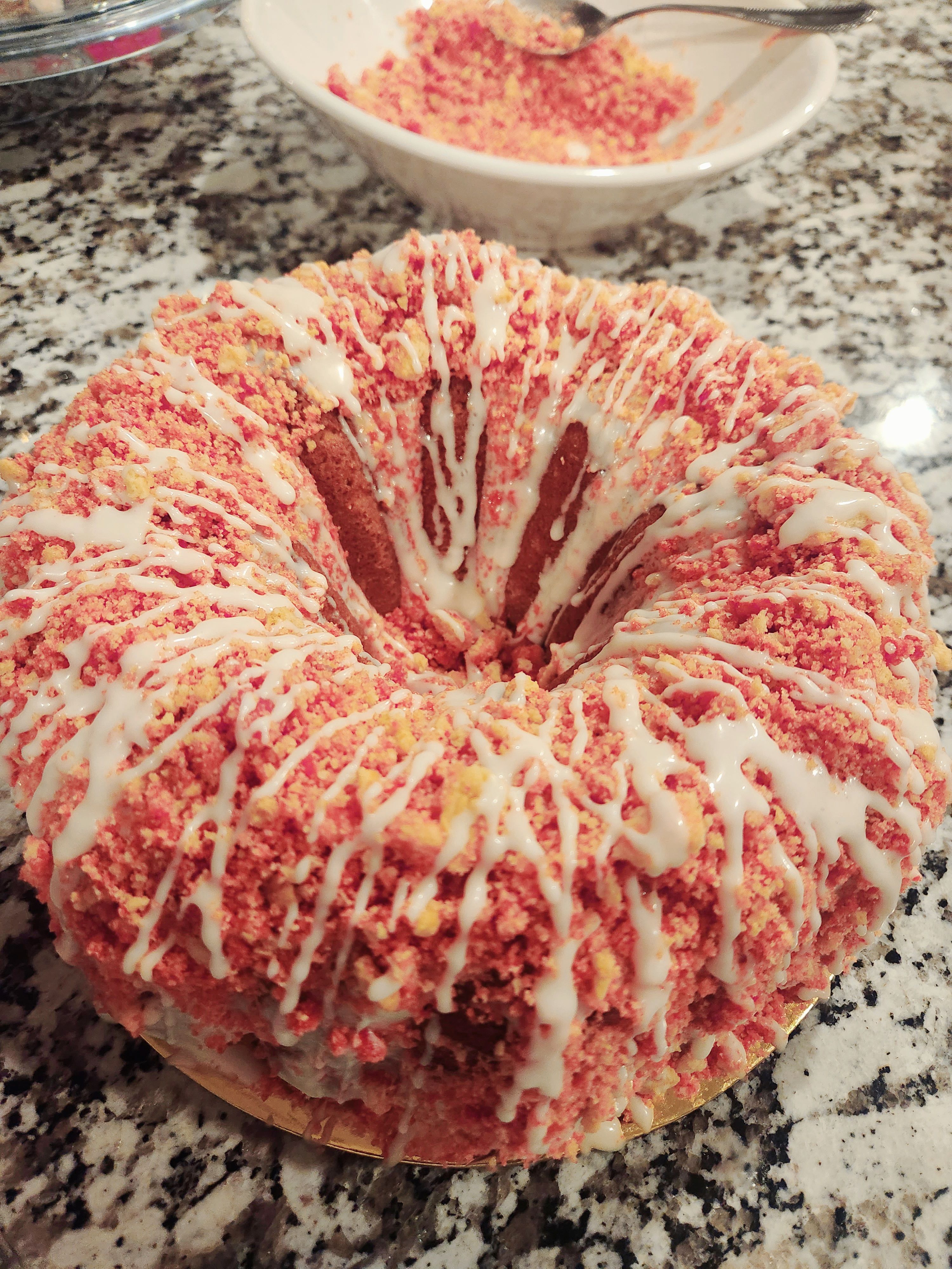 Classy's Strawberry Crunch Pound Cake
