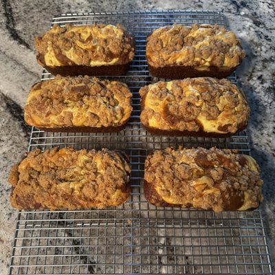 6 Mini Pumpkin Cream Cheese Loaves