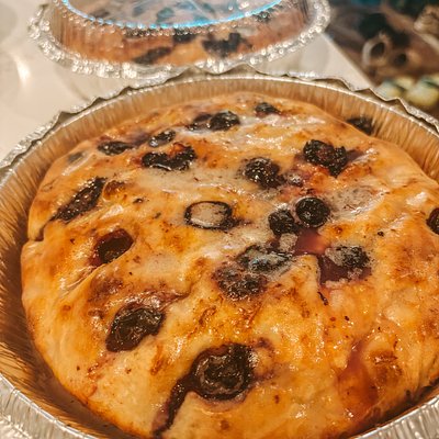 Sourdough Blueberry Lemon Focaccia W/ Glaze 