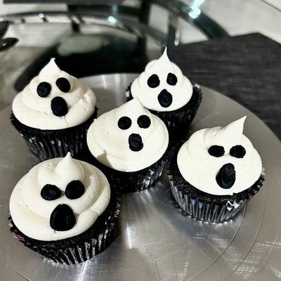 Gluten-Free Ghost Red Velvet Cupcake