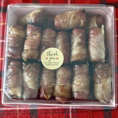 Brown Sugar Bacon Wrapped Smokies