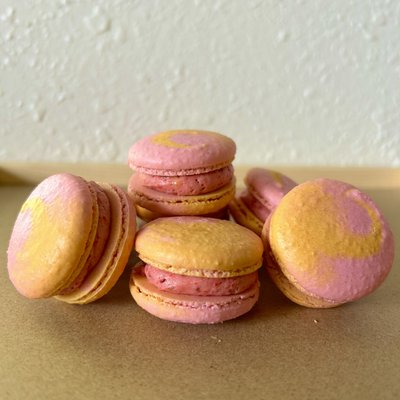 Mango Strawberry Macaron