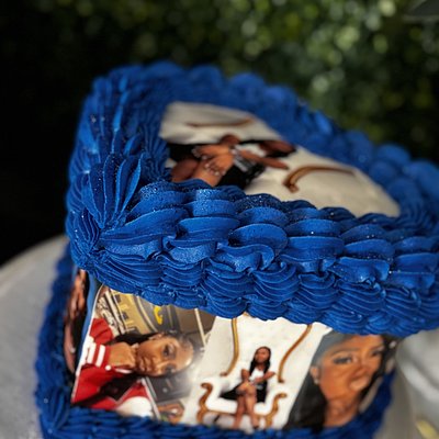 Heart Cakes With Photos On Side