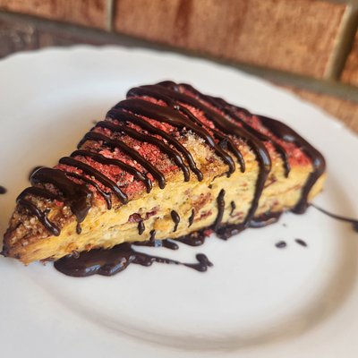 Chocolate Covered Strawberry Sourdough Scones 