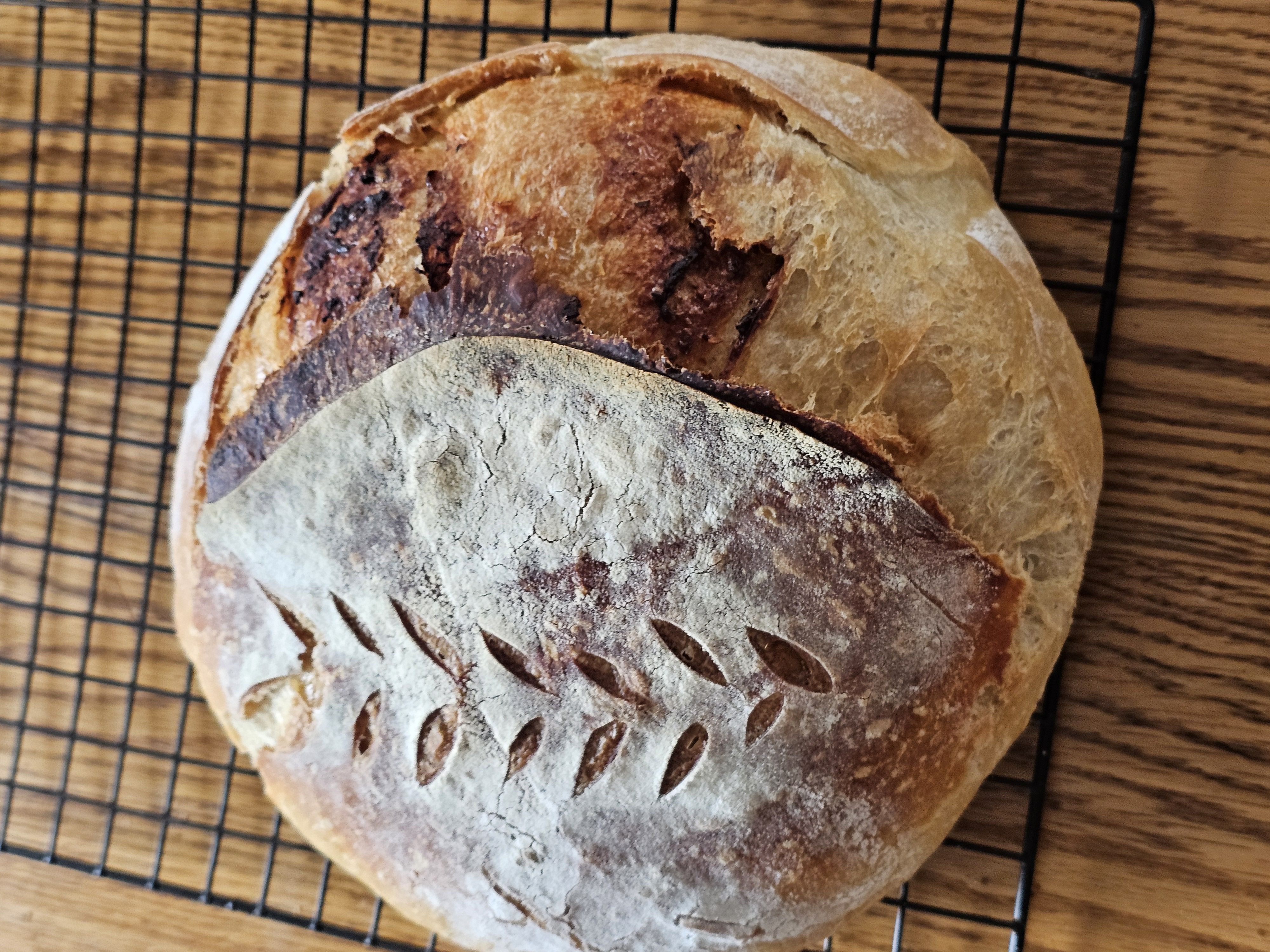 Sourdough Roasted Garlic Parmesan Loaf