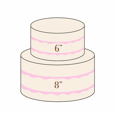 Small Two-Tier Cake (6”, 8”)