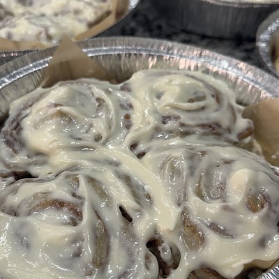 Banana Bread Sourdough Cinnamon Rolls 8in Pan