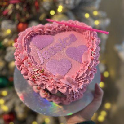 6in 2 Layer Heart Or Circle Cake