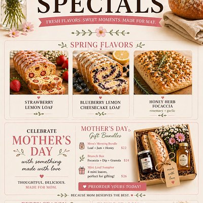 May Specialty Loaf/Focaccia
