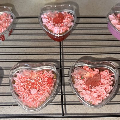 Mini Strawberry Shortcake Heart Cakes 