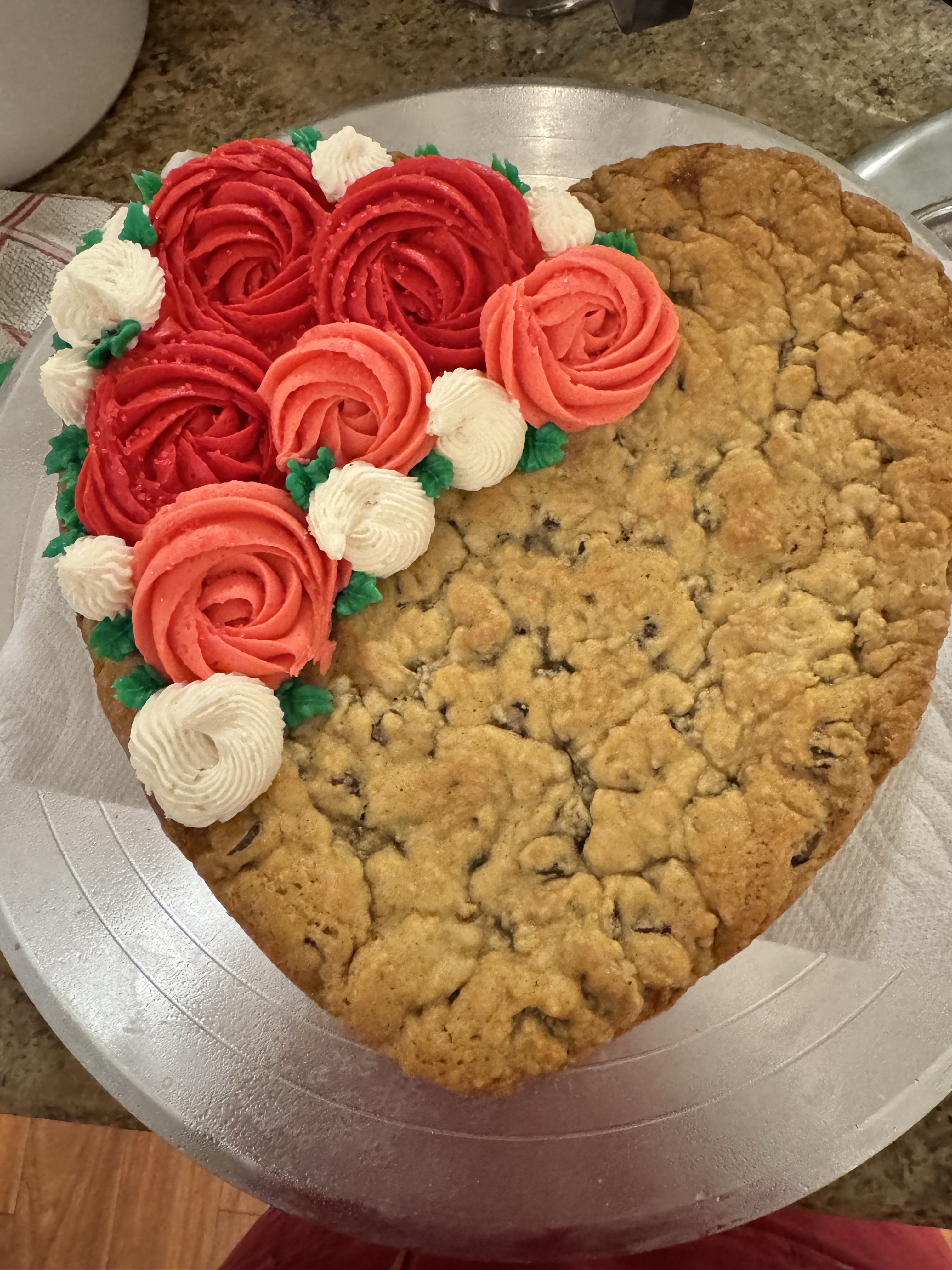 Heart Shaped Cookie cake 