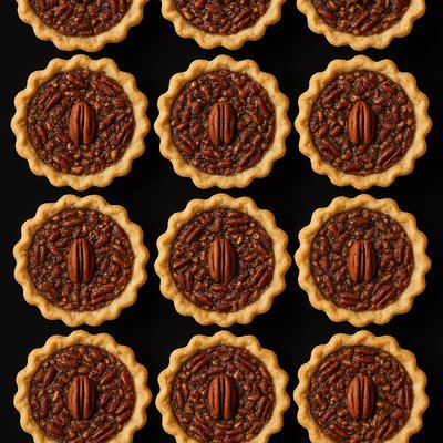 12 Mini Pecan Pies (cupcake sized)