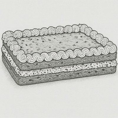Cookie Cake-2 Layer Quarter Sheet 