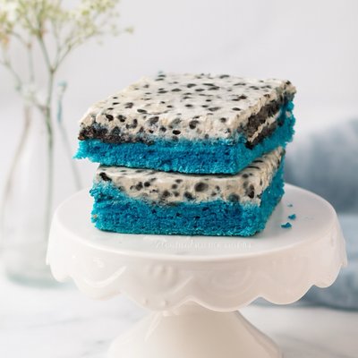 Blue Velvet Brownies