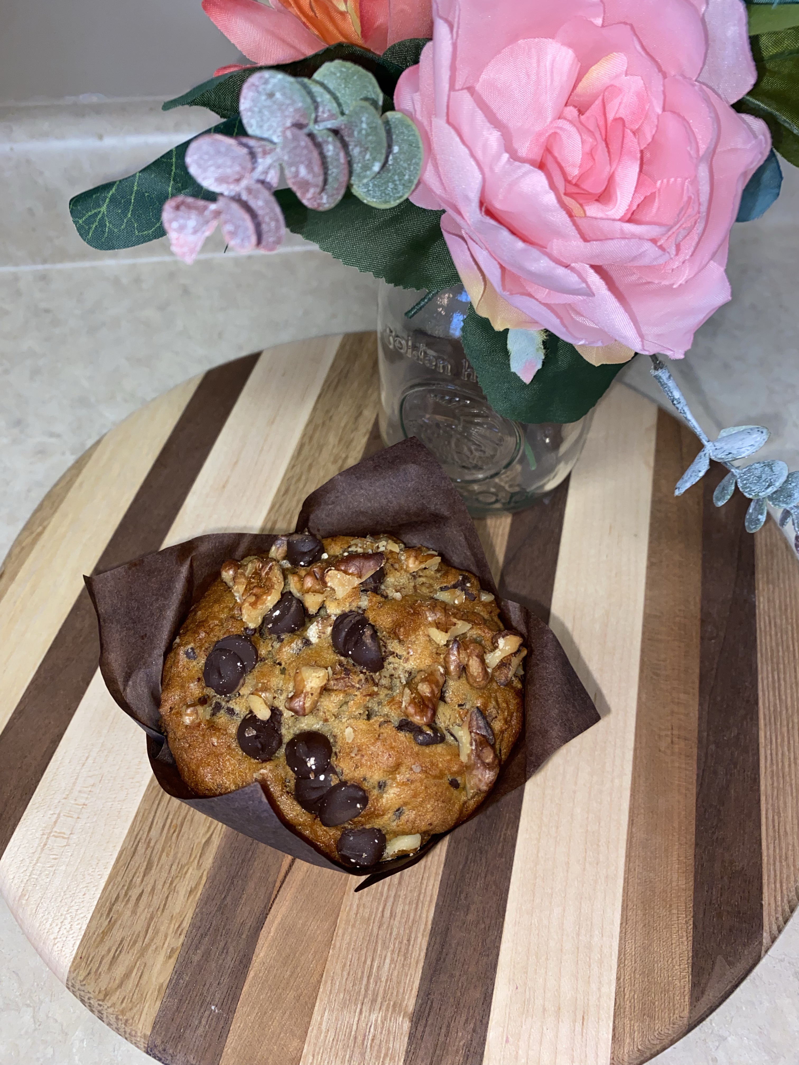 Banana Nut Chocolate Chip Muffins