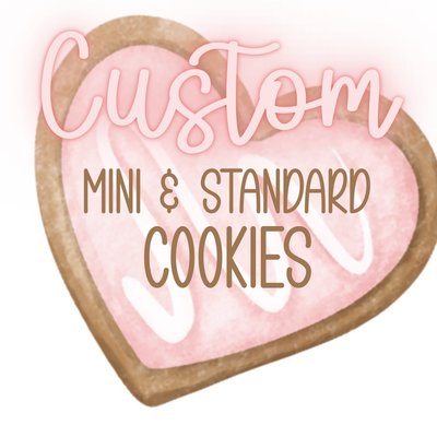 Custom Sugar Cookies - 24 MIXED SIZE Cookies