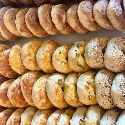 4 Pack of Asiago Cheese Bagels