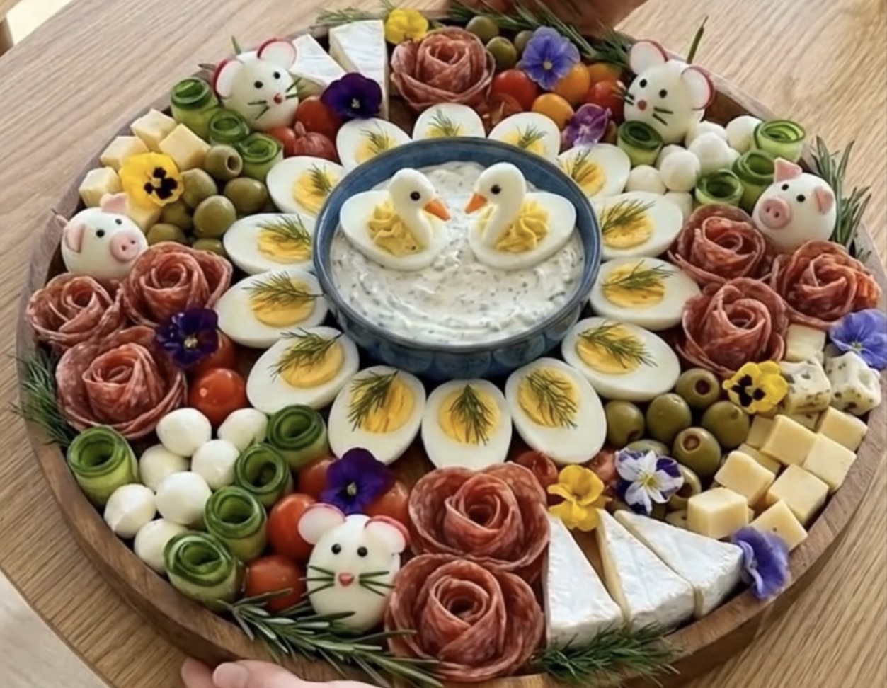 Whimsical Garden Charcuterie Board 
