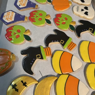 Halloween Glazed Sugar Cookies