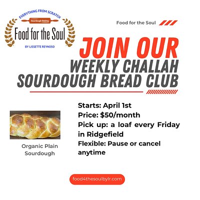 Weekly Challah Sourdough Monthly Club