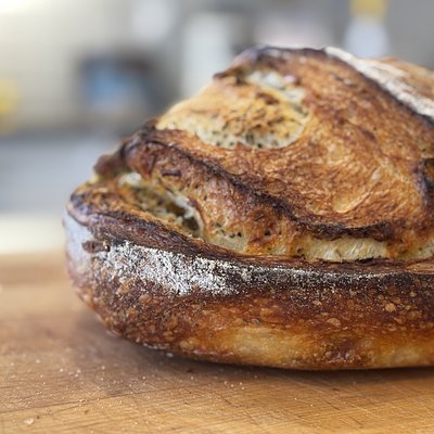 Italian Herb & Cheese Sourdough Boule