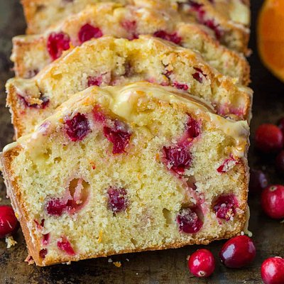 Sourdough Cranberry Orange Loaf w/ Glazed top