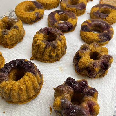 Blueberry Pumpkin Donuts 