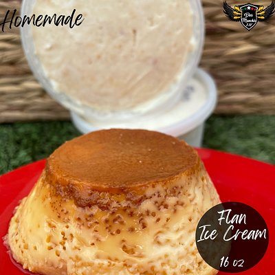 16oz Homemade Flan Ice Cream 