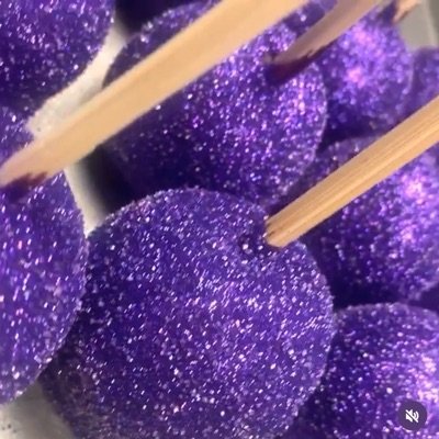 (6) Glitter Chocolate Apples