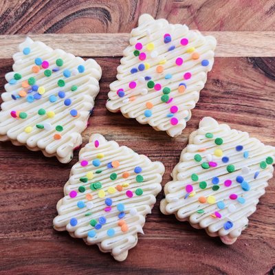 Square Sugar Cookies With Buttercream Frosting