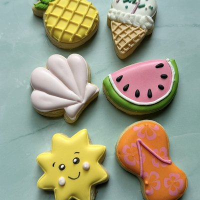 Mini Summer Themed Cookies (1 Dozen)
