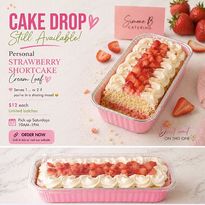 Strawberry Shortcake Cake Loaf 
