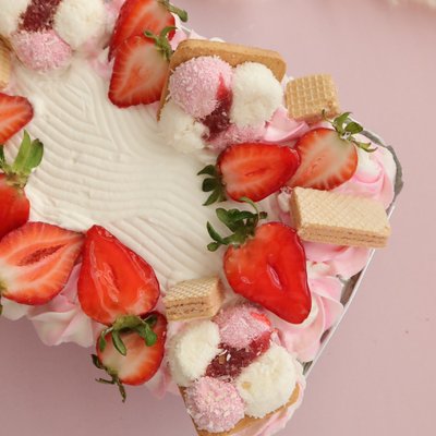 Tres Leches Topped With Strawberries 