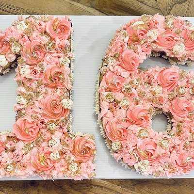 Regular Number Cookie Cakes - Buttercream only 2 LARGE Numbers