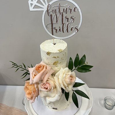 2-Tier Cake 6” (4layered) & 4” (3 Layered) Semi-Naked cake