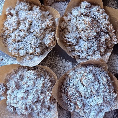 4 CT Sourdough Pumpkin Coffee Cake Muffin with Maple Pecan Crumble 