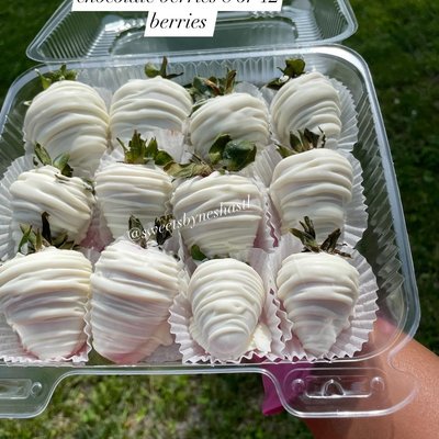 White Turtle Chocolate Covered Strawberries 4/$14 • 6/$20 • 8/$26 • 12/$38