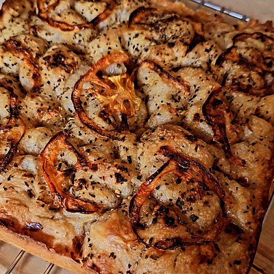 Garlic Tomato Basil Focaccia 