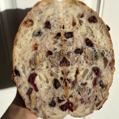Walnut Cranberry Sourdough Loaf