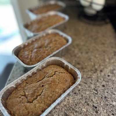 GF Sourdough Mini Banana Bread Loaf