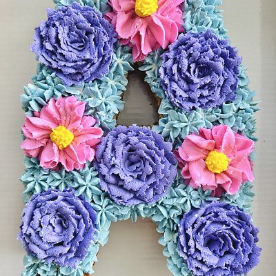 Single Letter/Number Double  Layered Cookie Cake