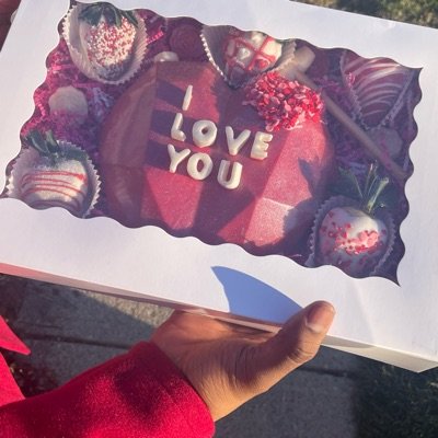 Breakable Chocolate heart Box with Letters