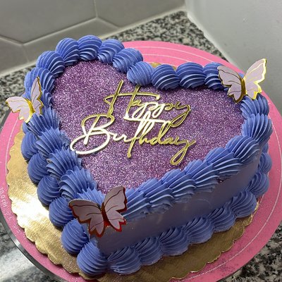 One Layer Heart Cake