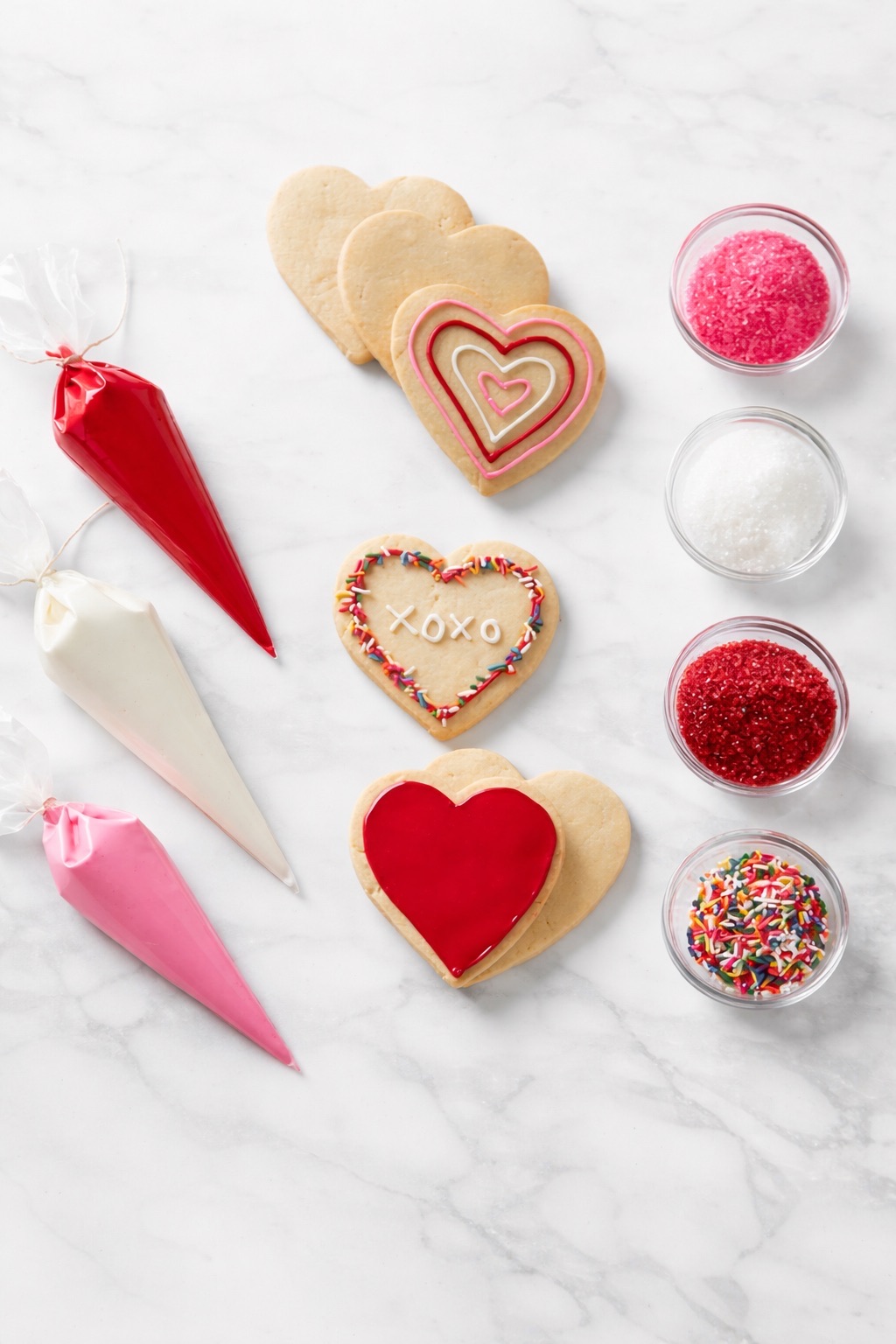 [Galentine Decorating Sugar Cookies (12) With Icing And Sprinkles