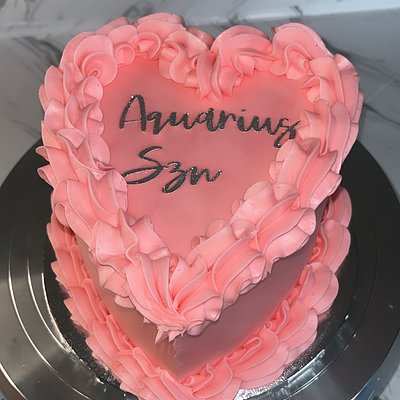 6”double Layer Heart Cake 