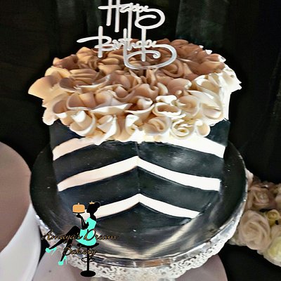 Rose Top Birthday Cake